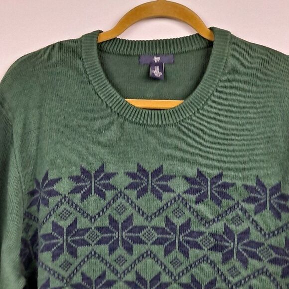 Gap Mens snowflake sweater NWOT - Picture 4 of 10